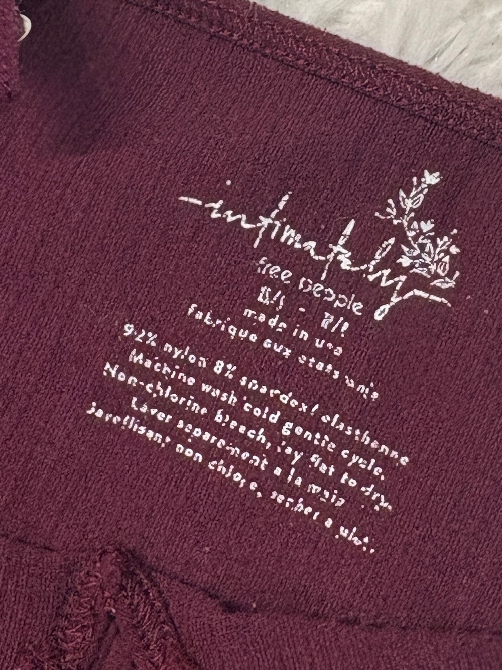 Free People Crossfire Cami Burgundy - Picture 3 of 4